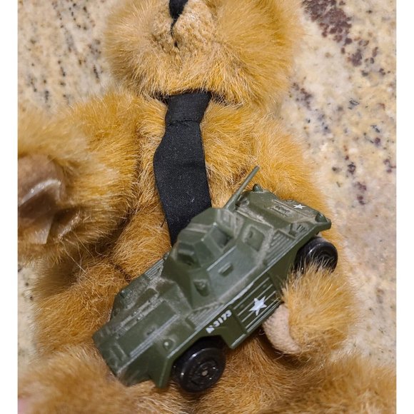 1992 TY inc Bear Miltary Hat and Matchbox Army Tank about 7" - Picture 4 of 12